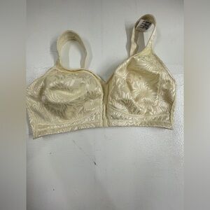 Cream Floral Lace Bra